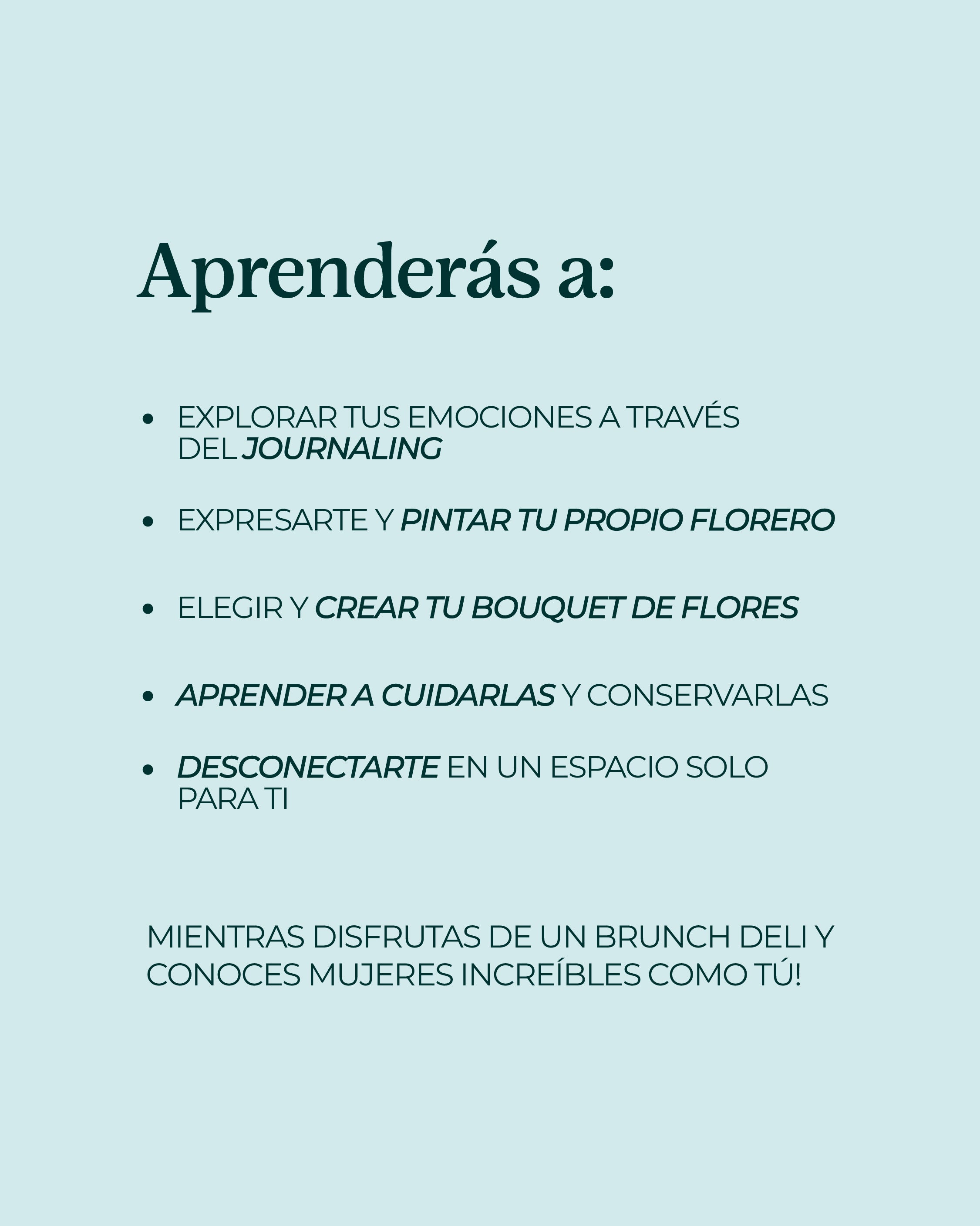 FLORECE • TALLER